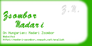 zsombor madari business card